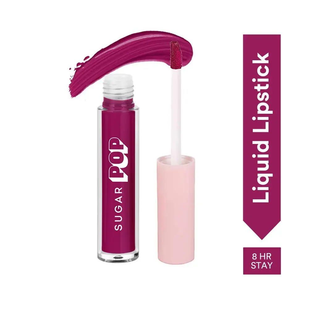 SUGAR POP Liquid Lipstick - 03 Fuchsia (Fuchsia Pink ) – 2.5 ml – Velvet Matte Texture, Non-drying Formula, Transfer Proof, Long Lasting, Rich Hydrating Pigment | All Day Wear Lipstick for Women