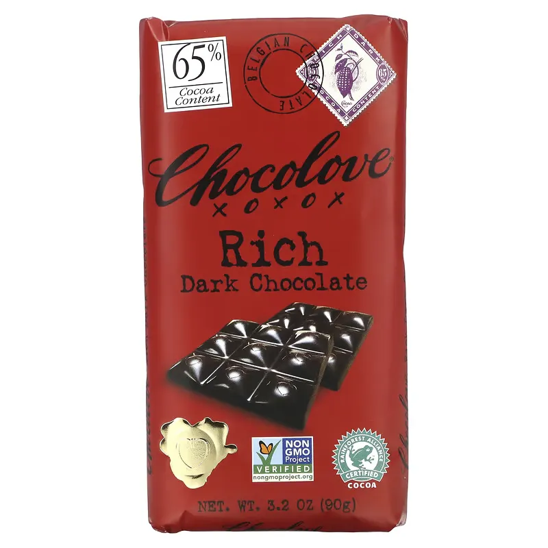 Rich Dark Chocolate, 65% Cocoa, 3.2 oz (90 g)