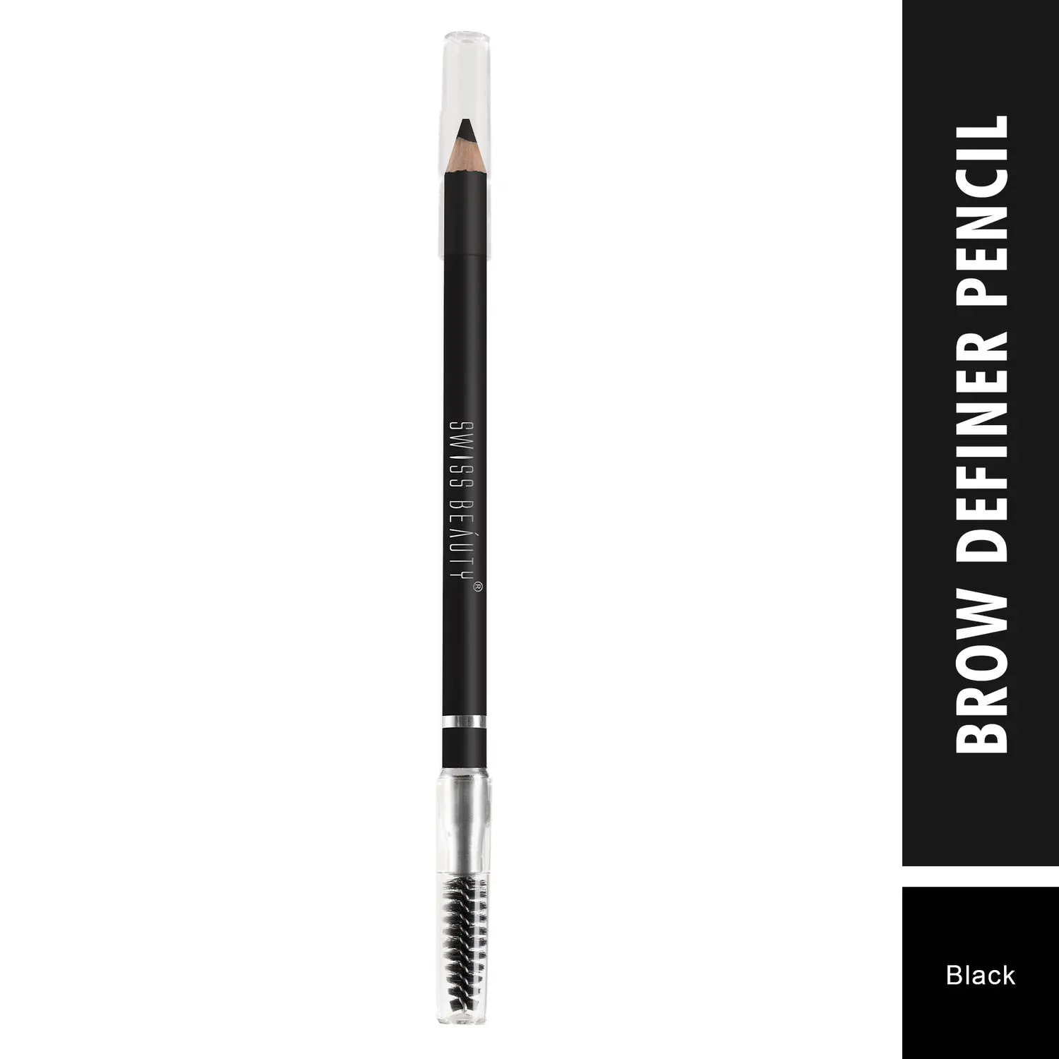 Swiss Beauty Brow Definer Pencil - 04 Black - 4 - 1.5 gm