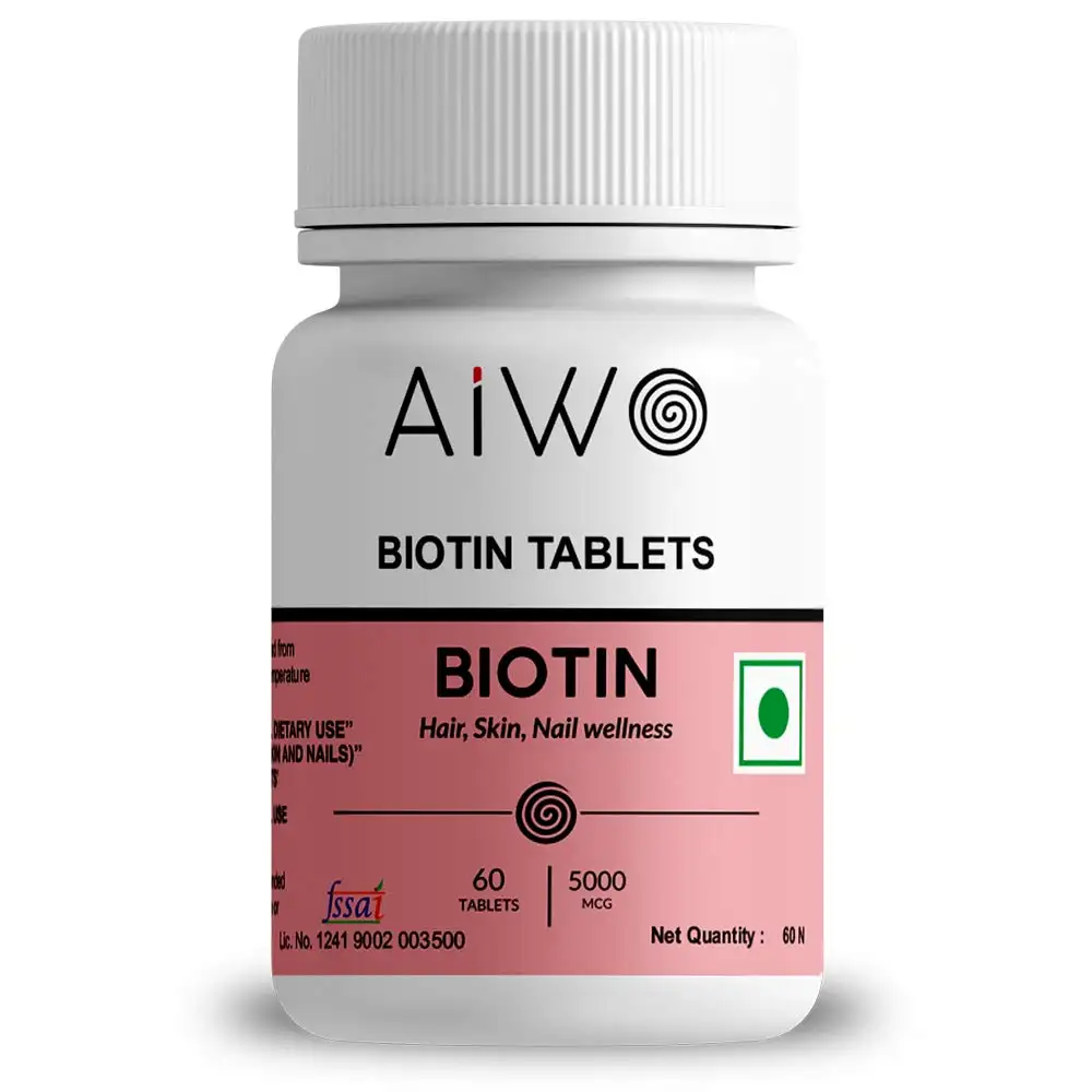 Aiwo Biotin 5000mcg,  60 tablet(s)  Unflavoured