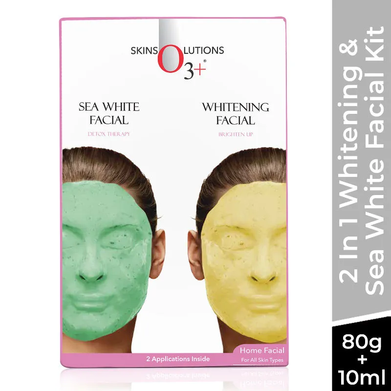 O3+ 2 In 1 Whitening & Sea White Facial Kit With Peel Off Mask