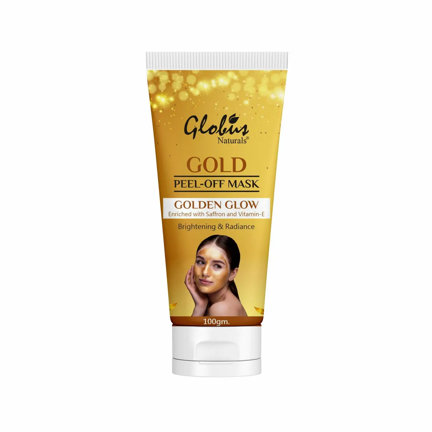 Globus remedies Golden Glow Peel Off Mask Enriched with Vitamin-E| Removes Blackhead, Dead Skin|Anti-Aging|Lightening Brightening (100 g)