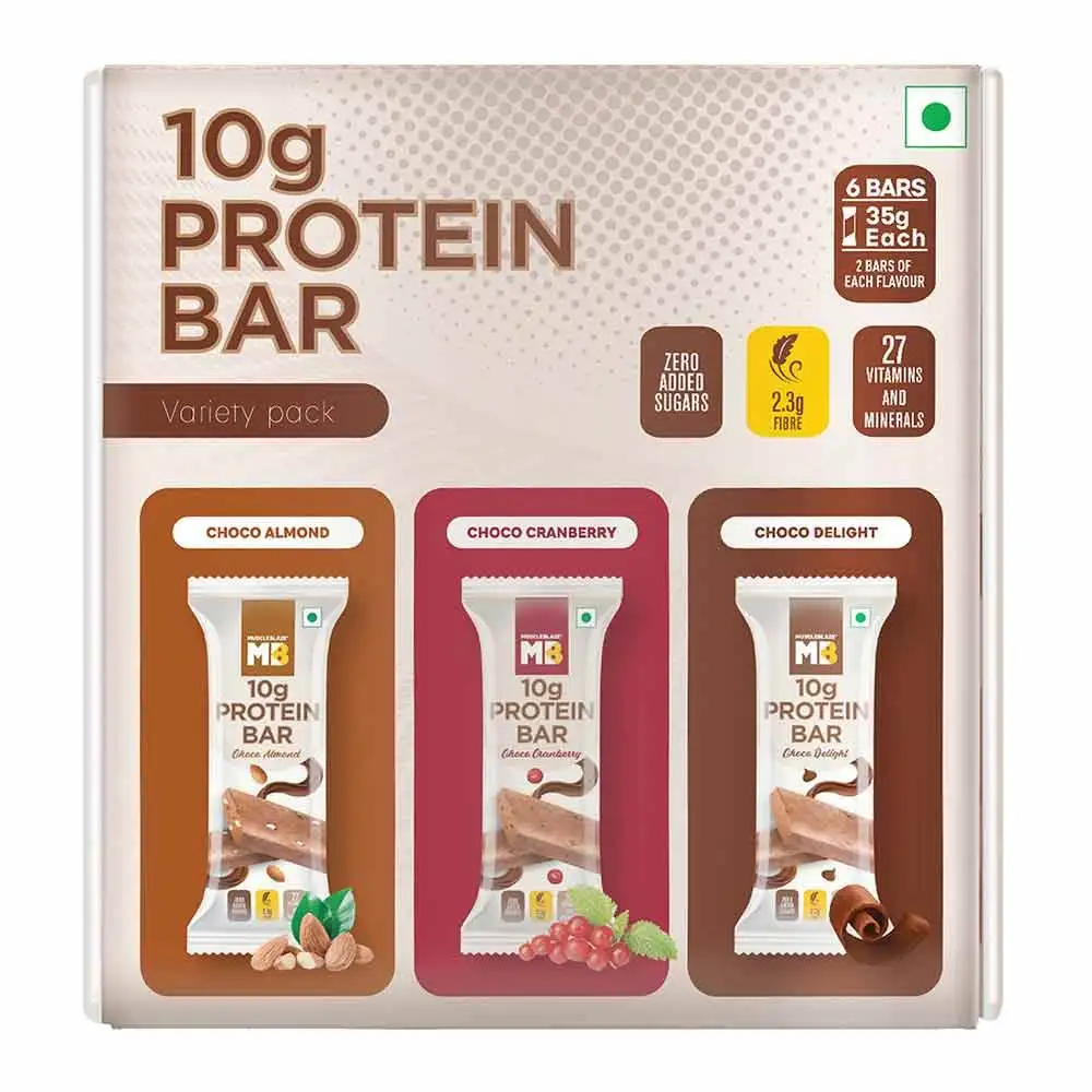 MuscleBlaze Mini-Protein Bar (10g Protein) OP,  6 bar(s)  Assorted