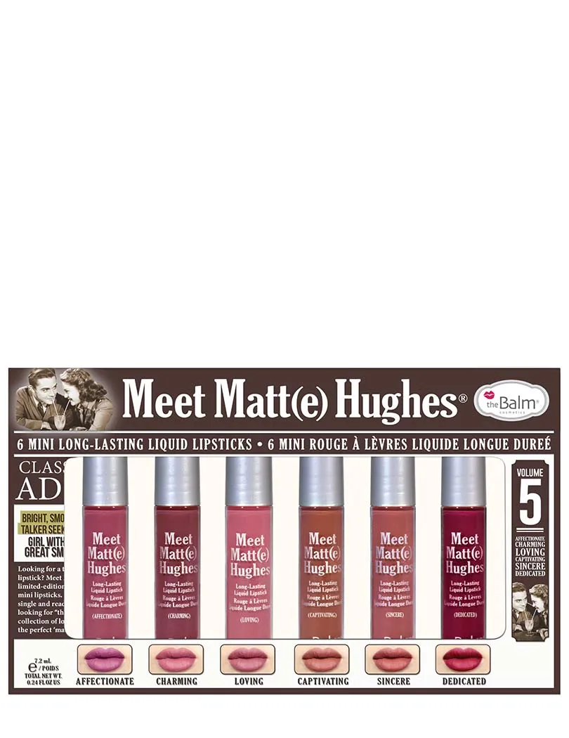 theBalm Meet Matt(e) Hughes 6 Mini Long-lasting Liquid Lipsticks (vol.5)