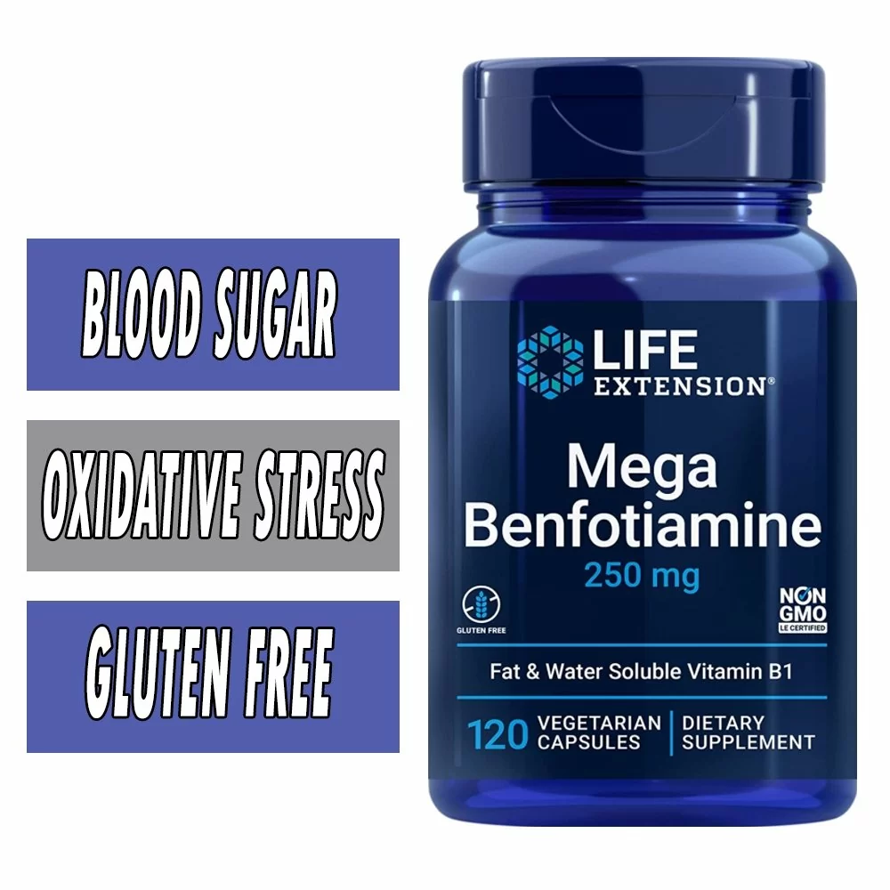 Life Extension Mega Benfotiamine - 250 mg - 120 Veg Caps