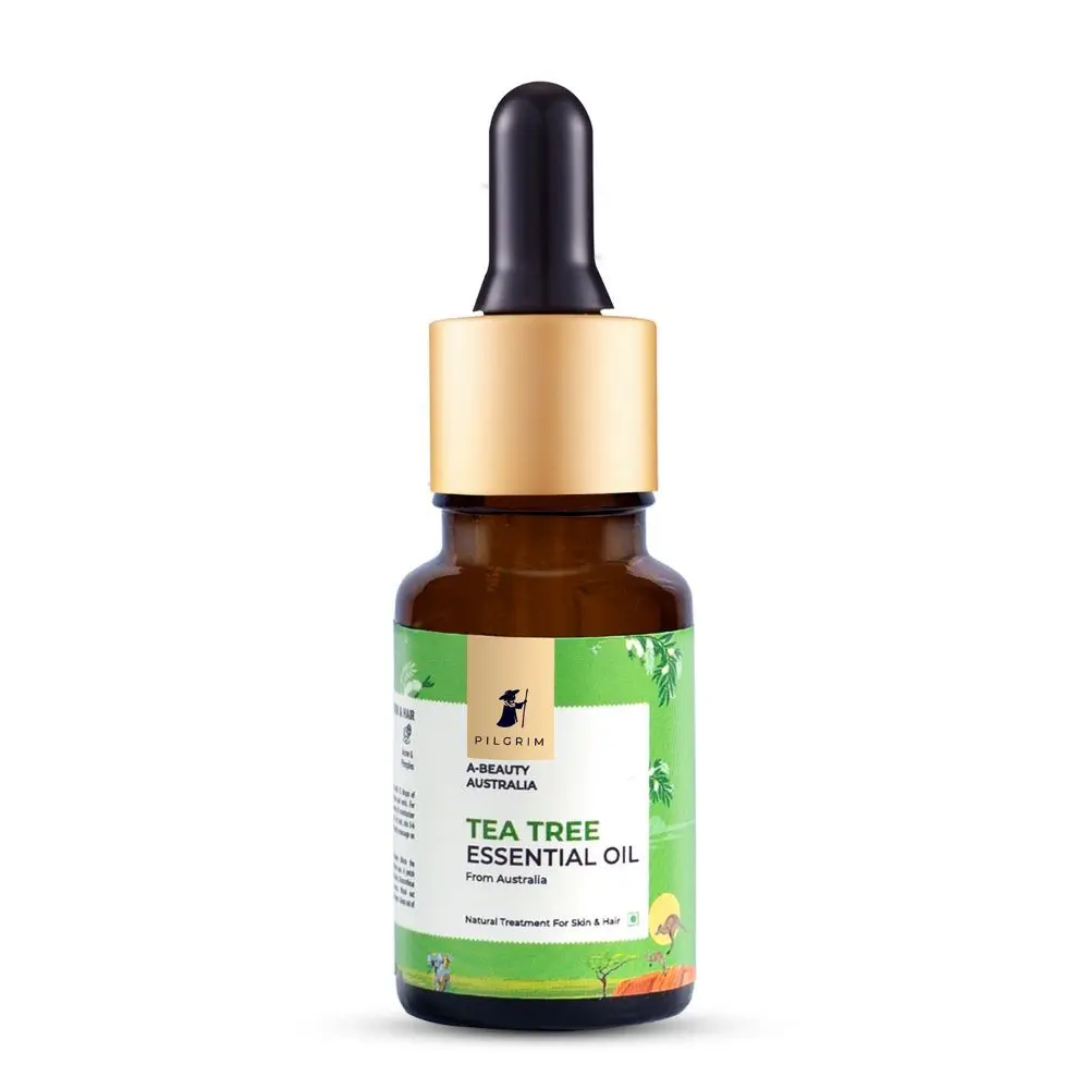 Pilgrim Tea Tree Essential Oil |For Skin & Hair | 100% Pure & Natural Tea Tree Essential Oil For Acne & Pimples | Tea Tree Oil Dor Controlling Dandruff | Women & Men, (10 ml)