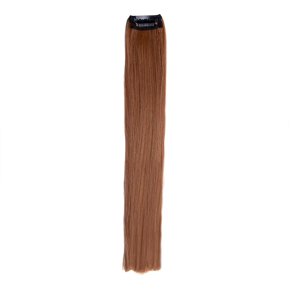 Streak Street Traditional Brown Straight Clip-On Strands