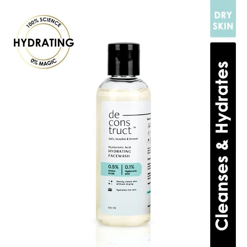 Deconstruct Hyaluronic Acid Hydrating Facewash- 0.5% Amino Acids + 0.1% Hyaluronic Acid