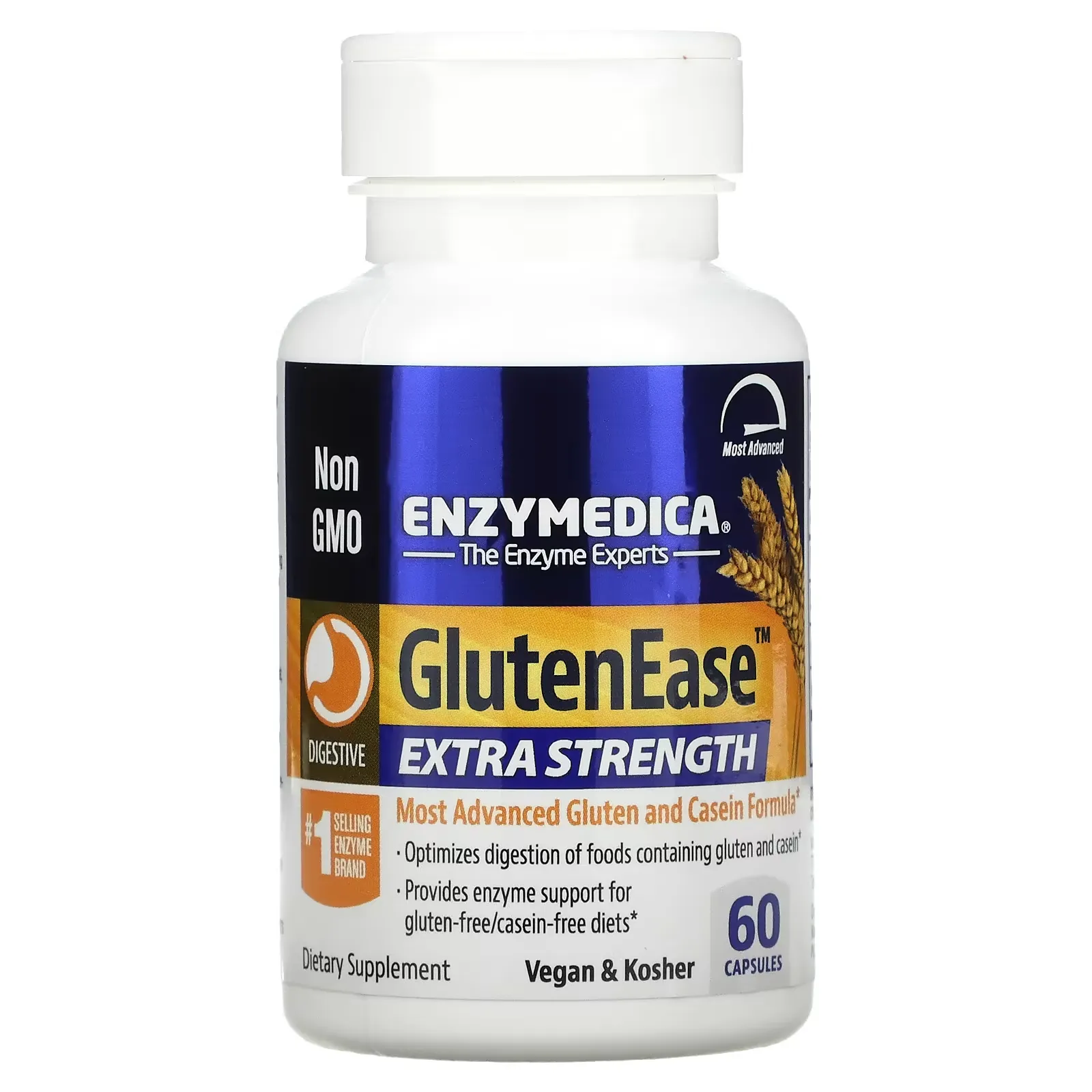 GlutenEase, Extra Strength, 60 Capsules