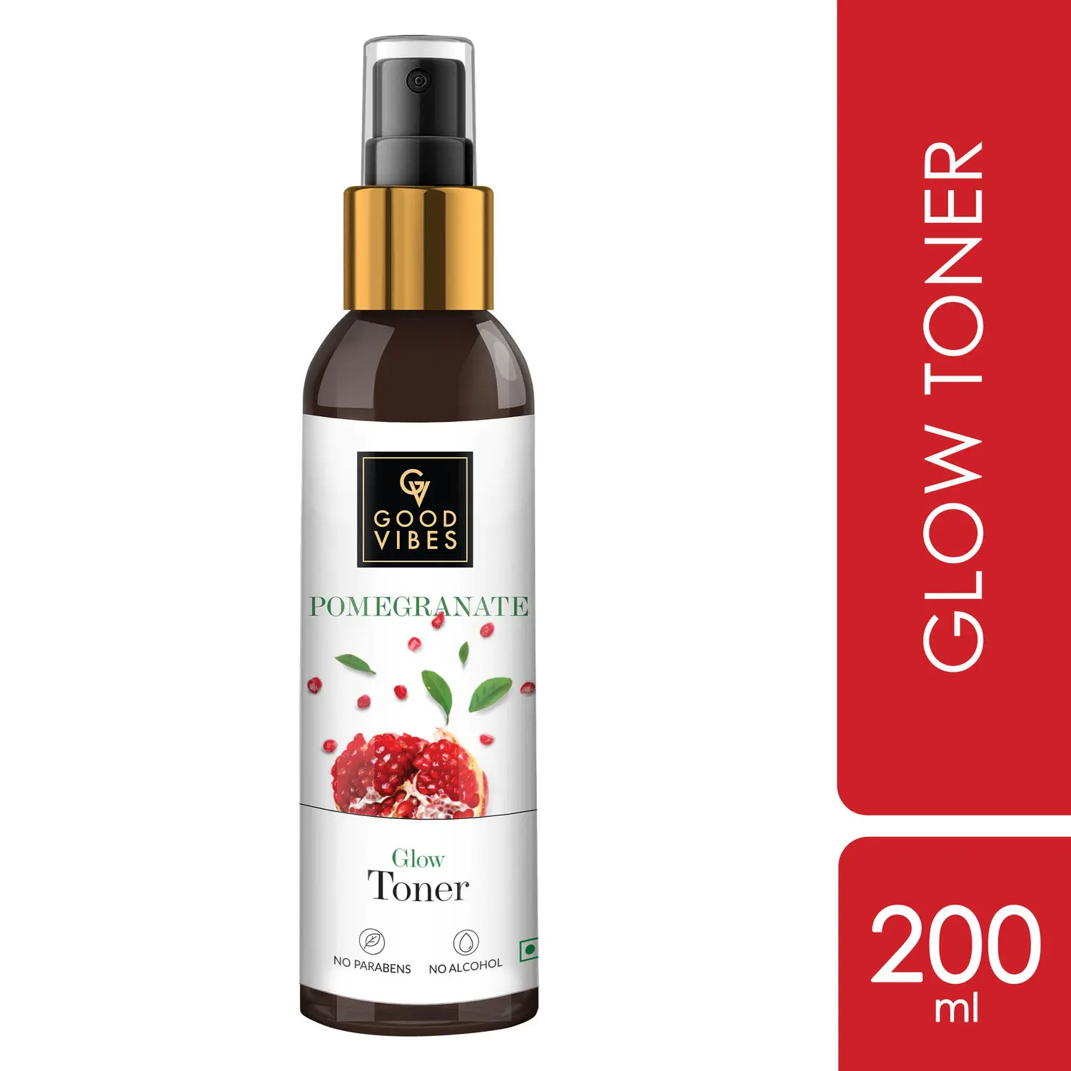 Good Vibes Pomegranate Glow Toner | Rejuvenating, Hydrating | With Honey | No Parabens, No Alcohol, No Sulphates, No Animal Testing (200 ml)