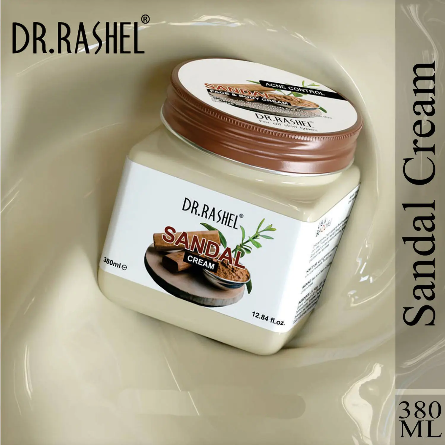 Dr.Rashel Acne-Control Sandal Face And Body Cream For All Skin Types (380 ml)