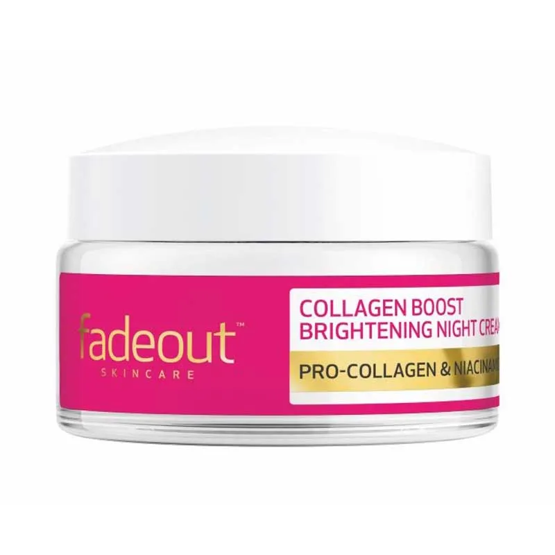 Fade Out Brightening Collagen Boost Night Cream With Niacinamide, Rosehip Seed Oil & Sacha Inchi Oil