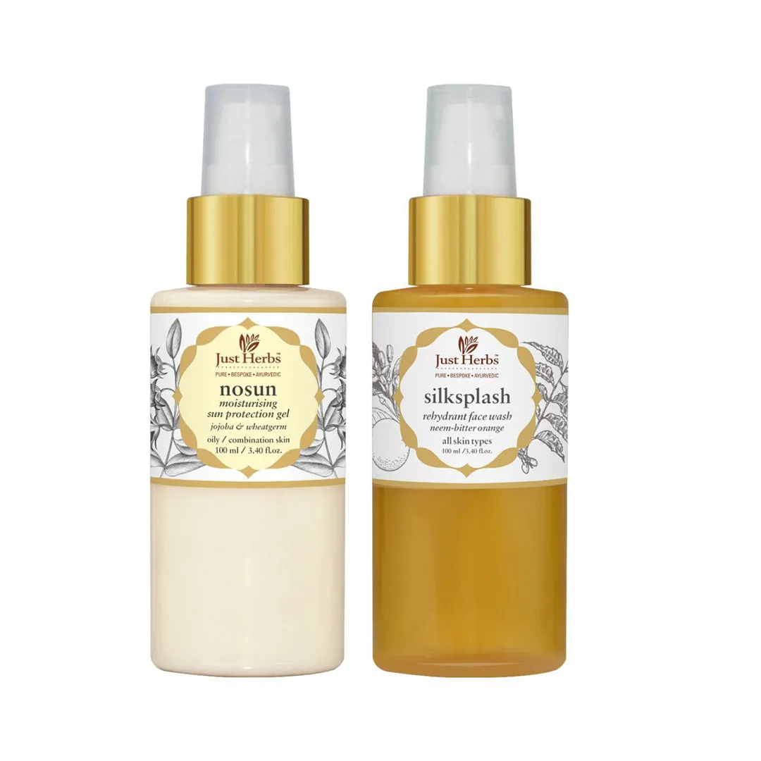 Just Herbs Summer Essentials-Silksplash Facewash &Nosun Sun Protection