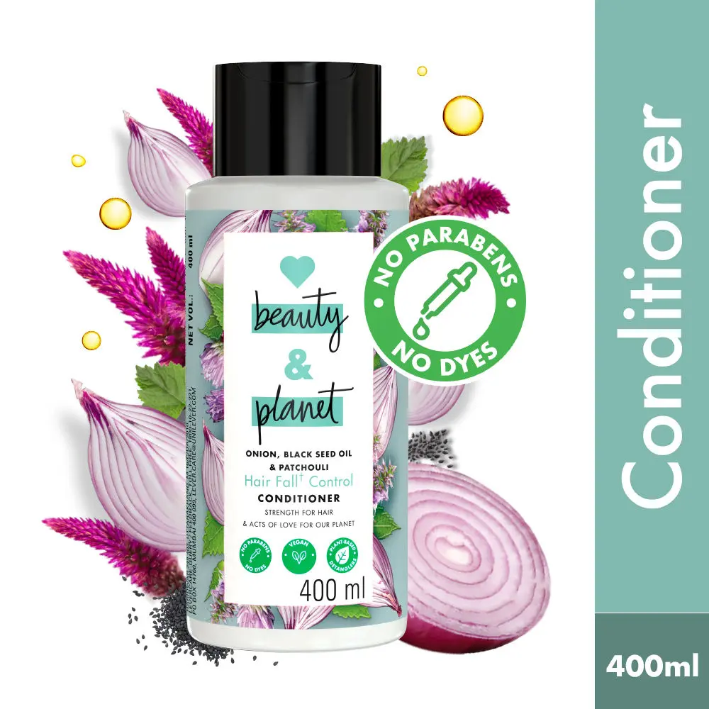 Love Beauty & Planet Onion, Blackseed & Patchouli Hairfall Control Conditioner, 400 ml