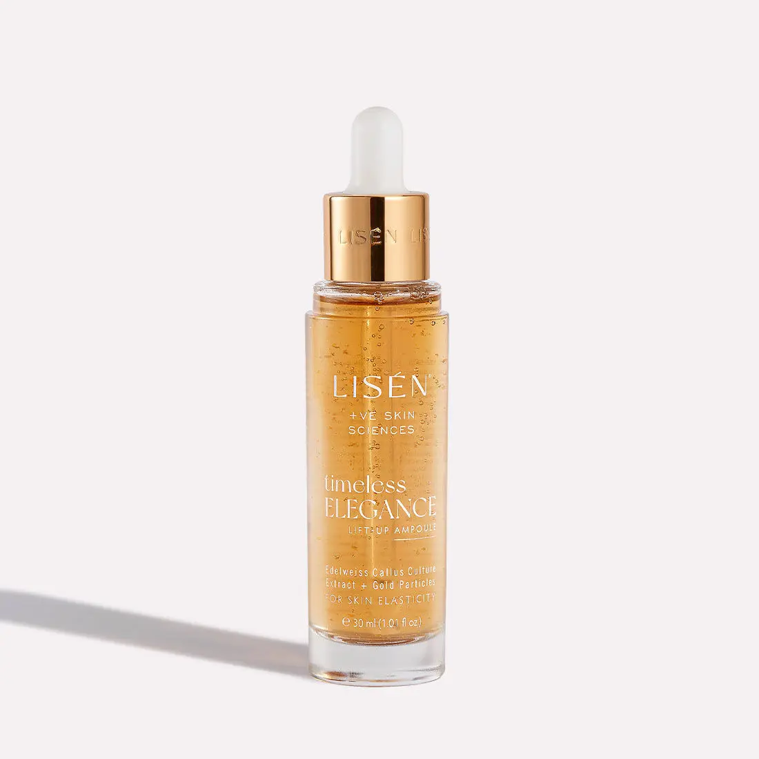 LISEN Timeless Elegance- Ampoule, 30 ML | Formulated with Edelweiss Callus Culture Extract + Gold Particles for Skin Elasticity (Women & Men)