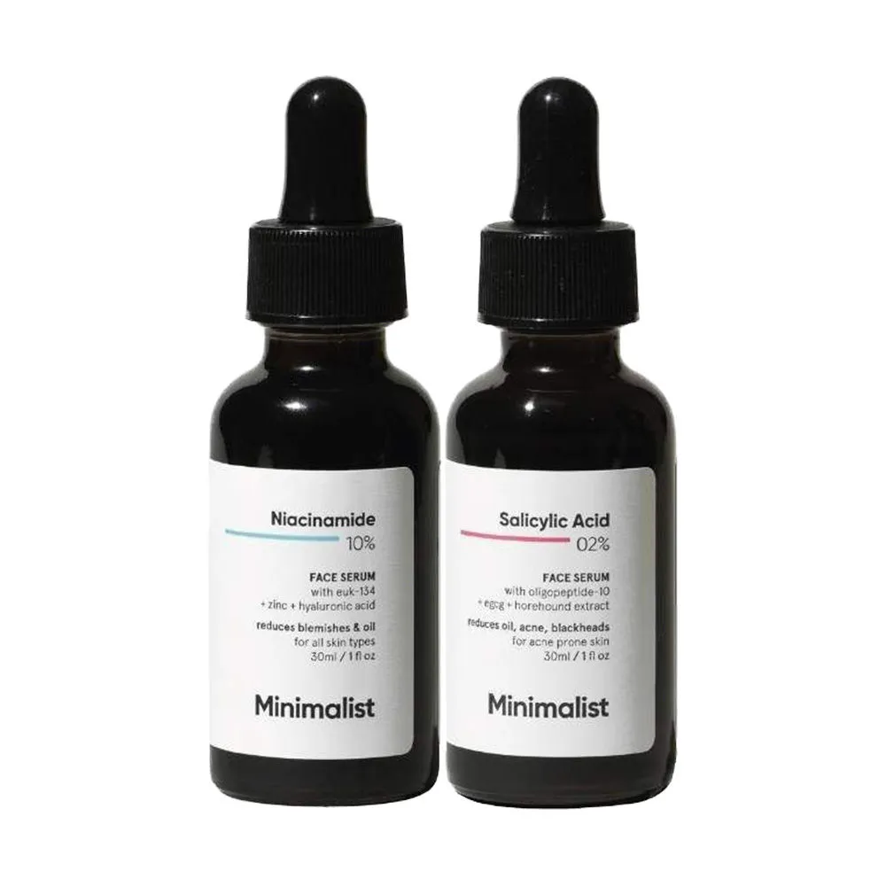 Minimalist Daily Oil-Control AM/PM Duo For Oily Acne Prone Skin