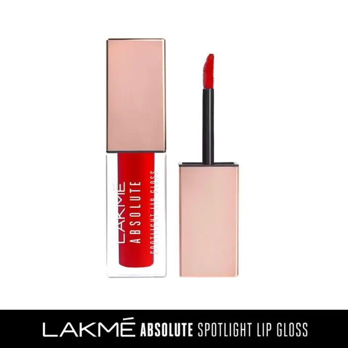 Lakme Absolute Spotlight Lip Gloss, Electric Red, 4 ml