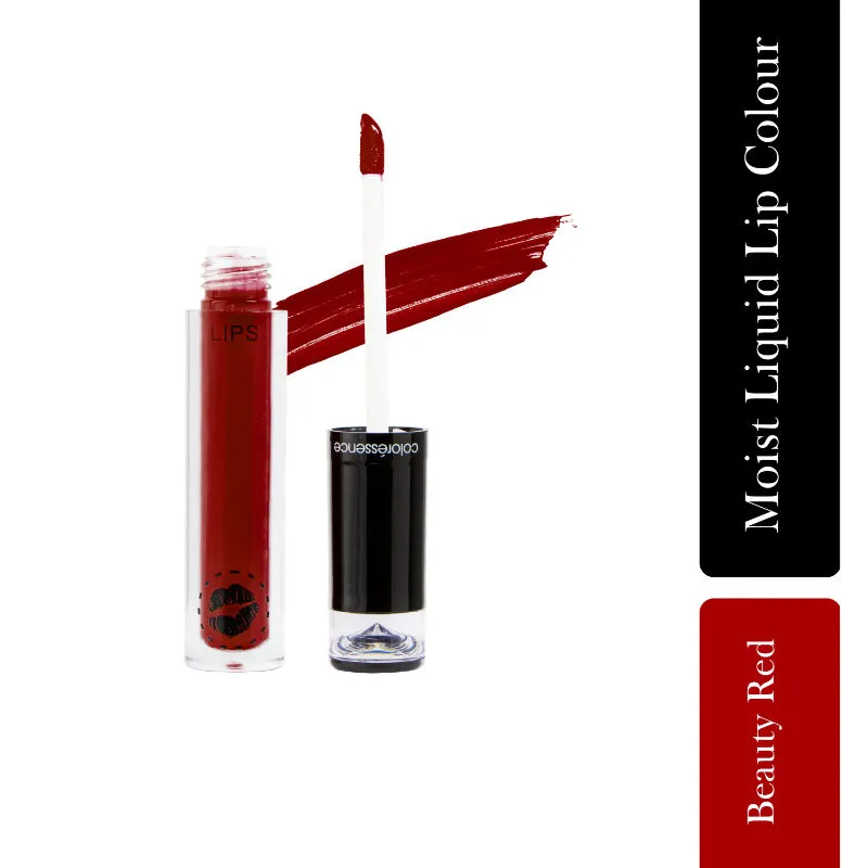 Coloressence Moist Matte Liquid Lipstick, Longstay Waterproof Smudge Proof Lip Color, Beaut Red