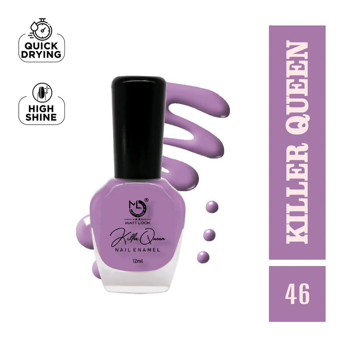 Matt look Killer Queen Nail Enamel - Shade-46