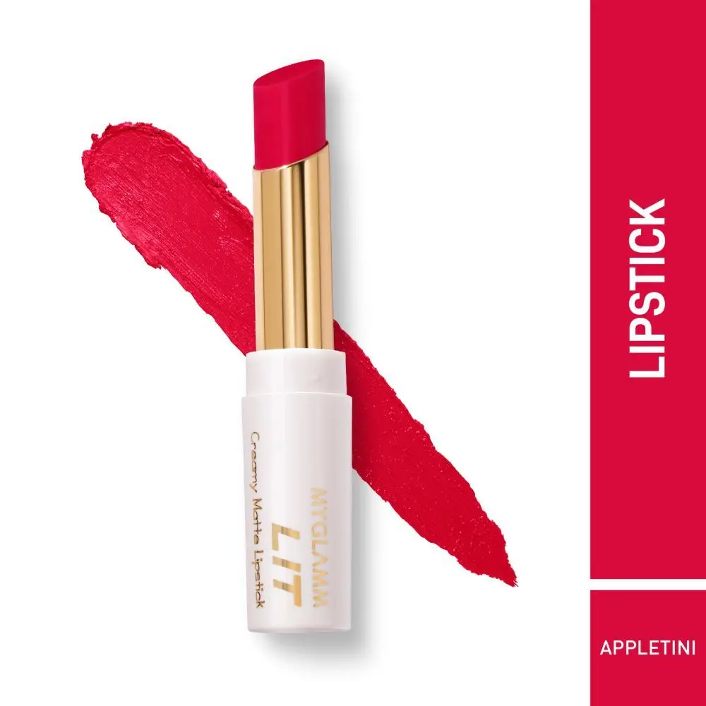 MyGlamm LIT Creamy Matte Lipstick-Appletini-3.7gm