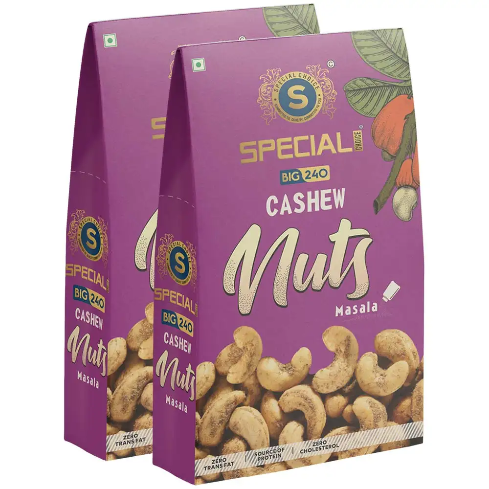 Special Choice Cashew Nuts (Big 240),  Masala (Pack of 2)  250 g