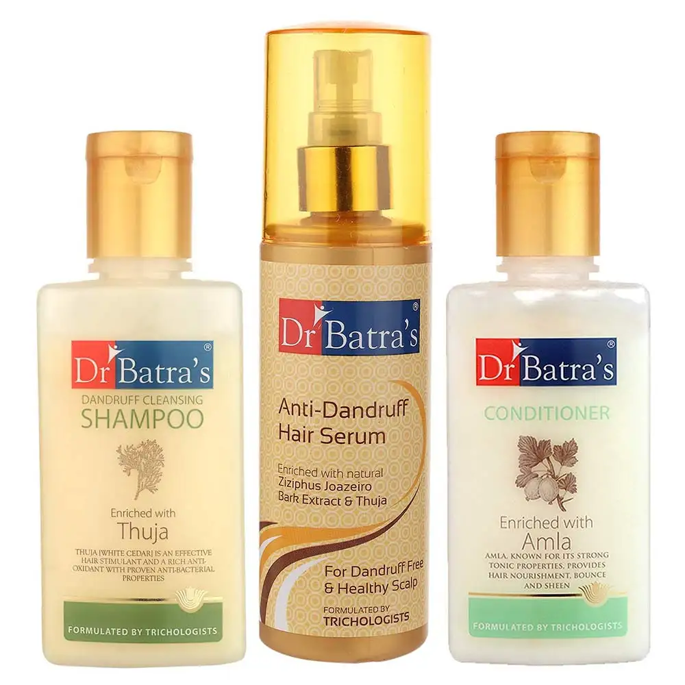 Dr Batra's Dandruff Cleansing Shampoo Conditioner & Anti Dandruff Hair Serum,  3 Piece(s)/Pack  for All Types of Hair