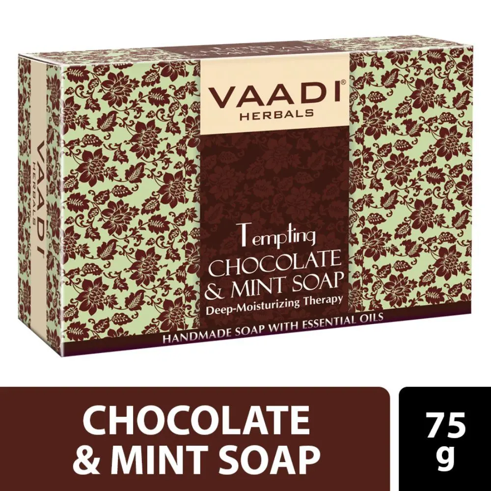 Vaadi Herbals Tempting Chocolate & Mint Soap- Deep Moisturising Therapy (75 g)