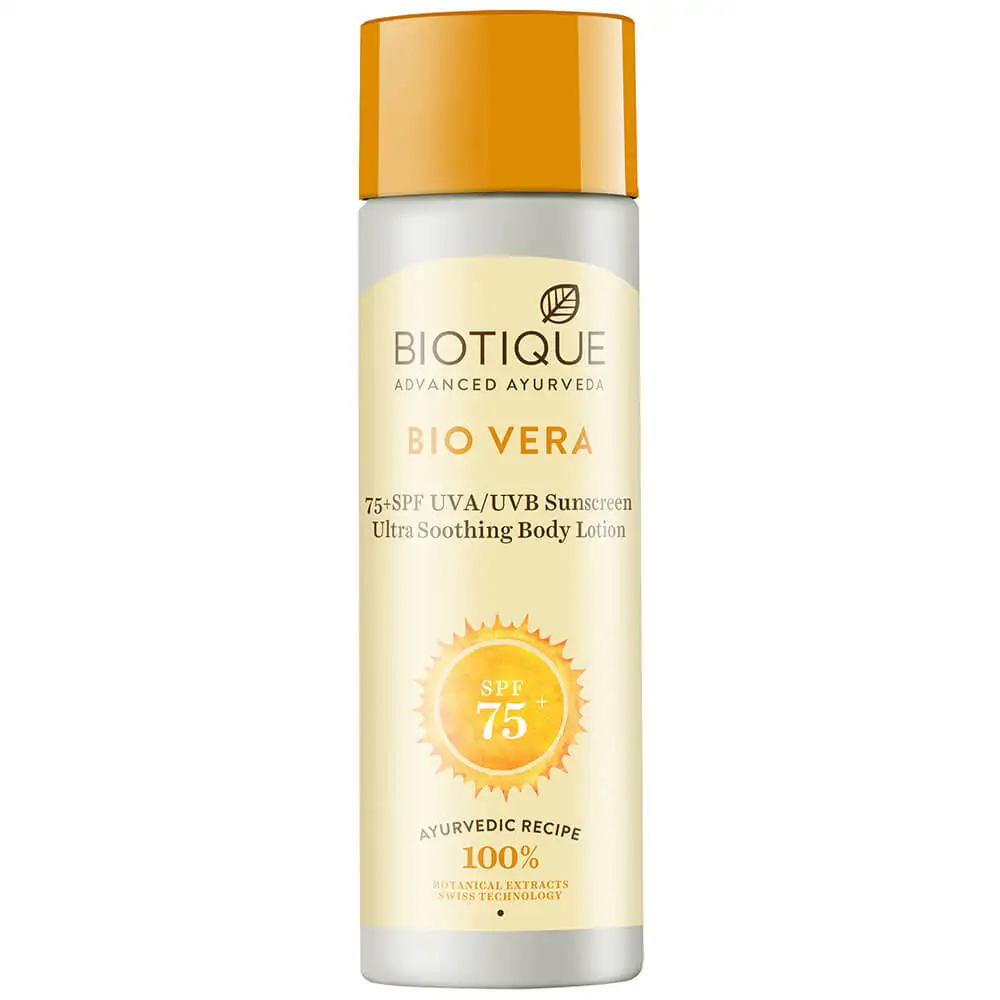 Biotique Bio Vera 75+ SPF Sunscreen Ultra Soothing Body Lotion,  190 ml  Sun Protection