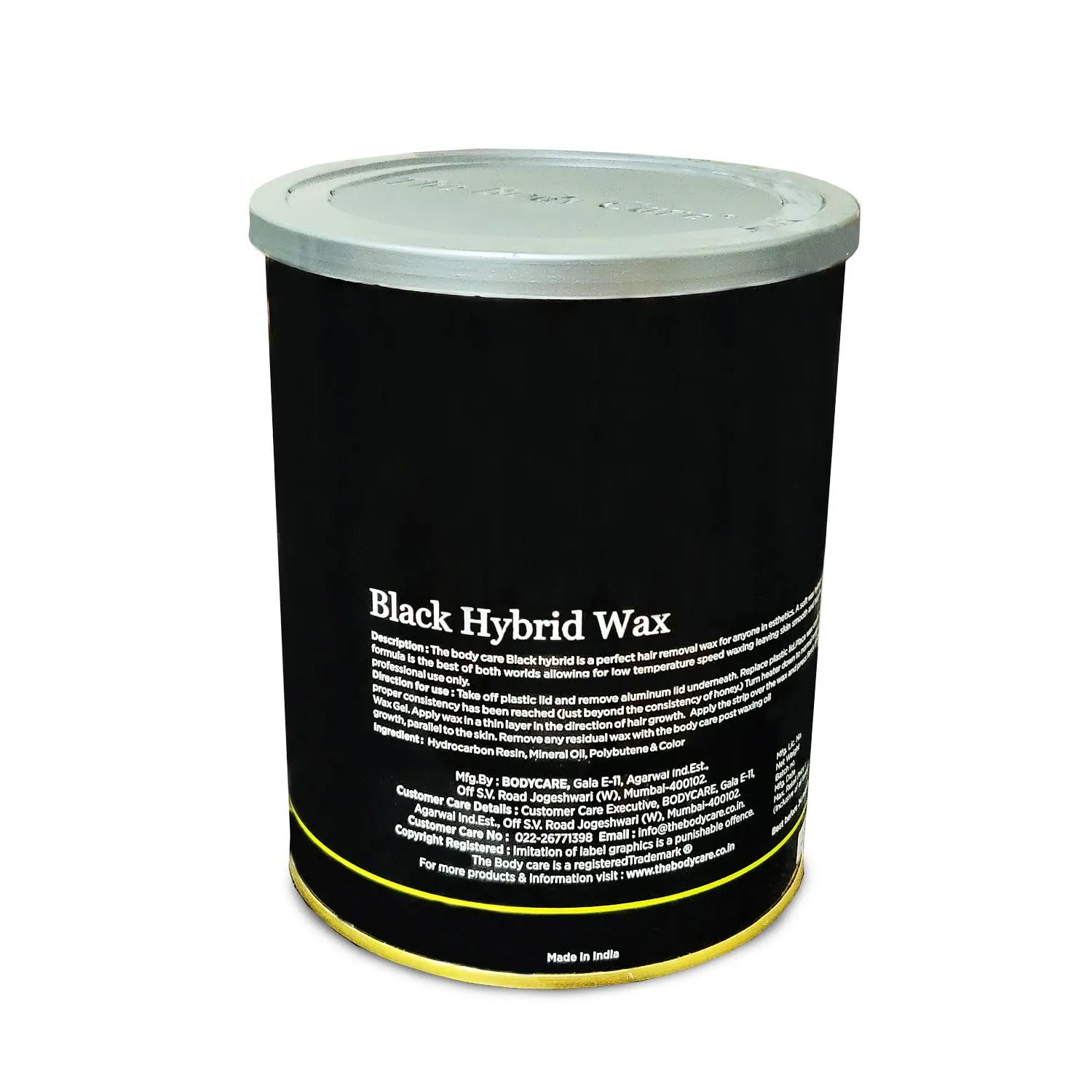 The Body Care Black Hybrid Wax Jar