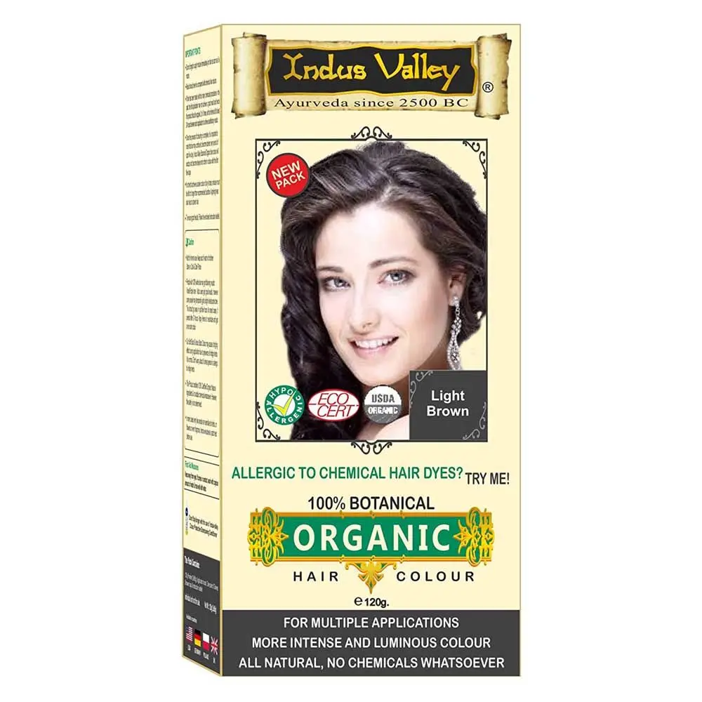 Indus Valley 100% Botanical Light Brown Hair Color (120 g)