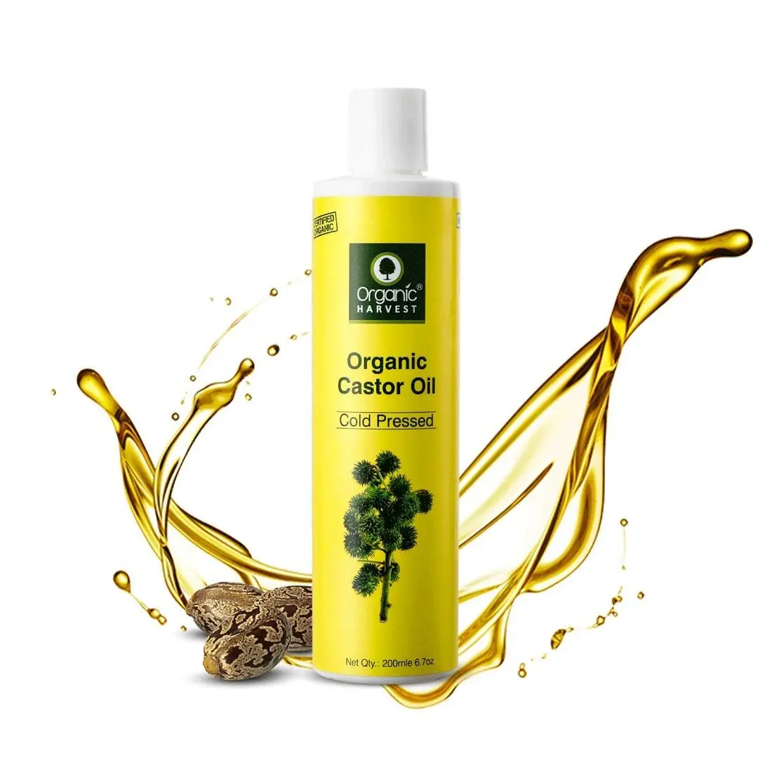 Organic Harvest Cold Pressed Castor Oil (200 ml)