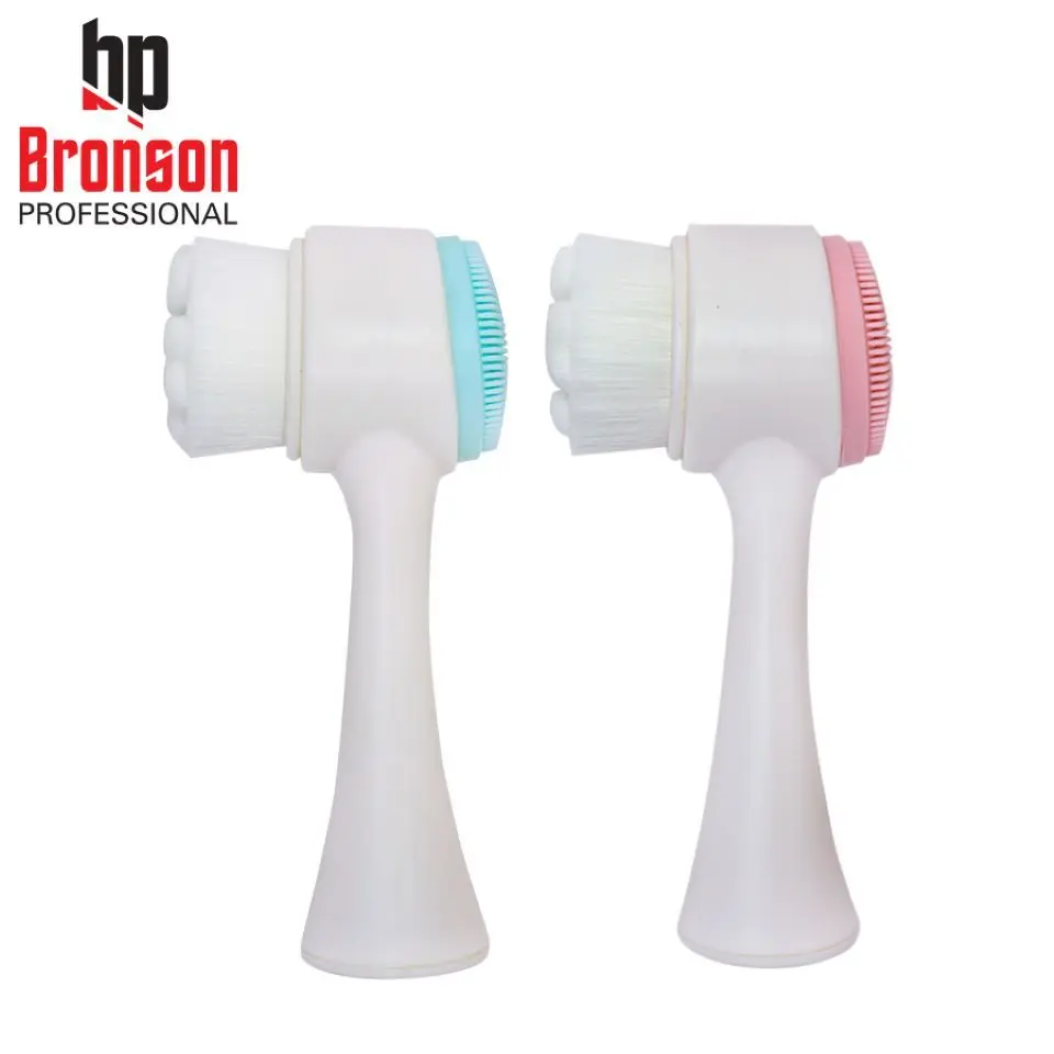 Bronson Professional Face Cleansing Brush 2 In 1 For Cleansing & Exfoliation With Soft Bristles (Color May Vary)