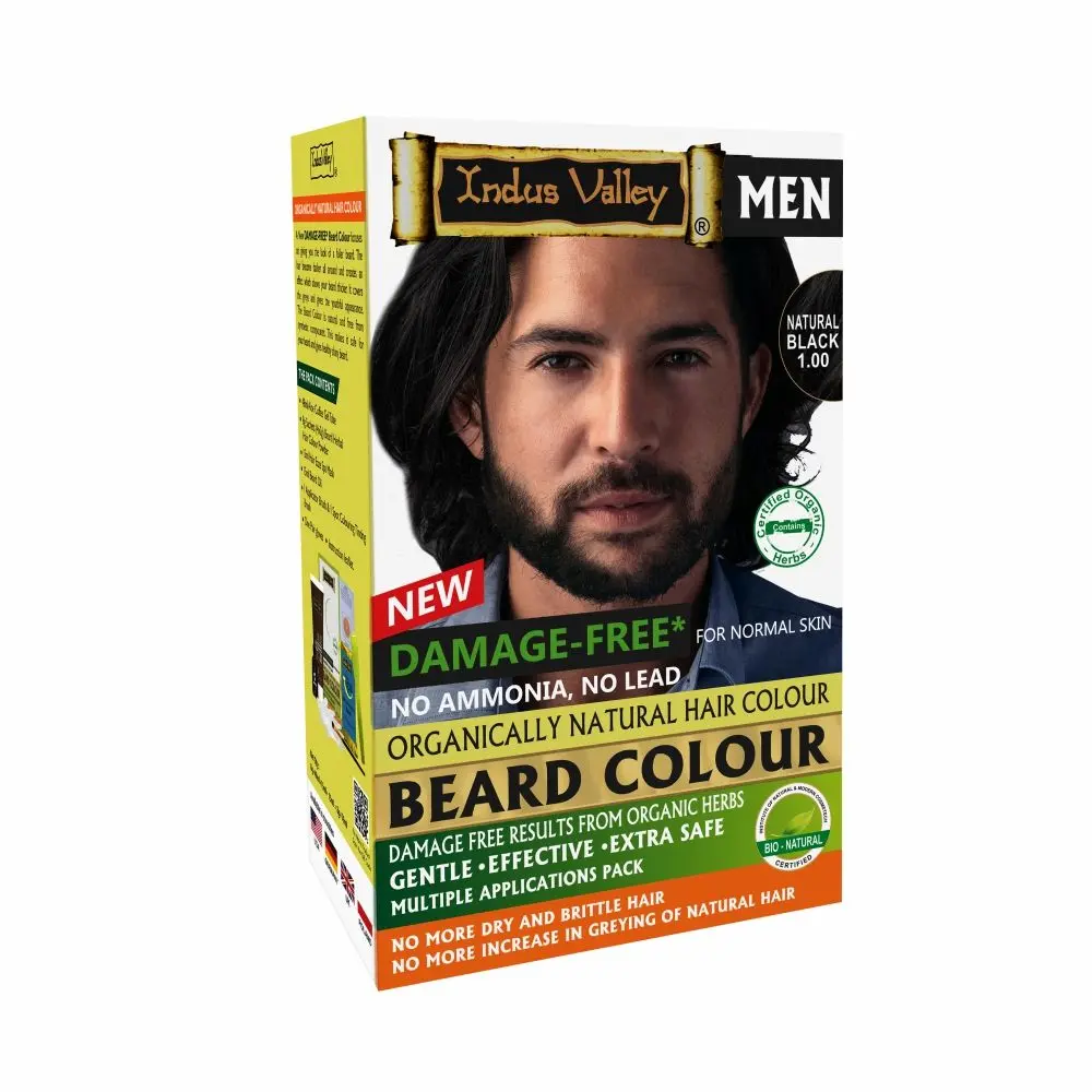 Indus valley Men damage free Beard colour Natural Black