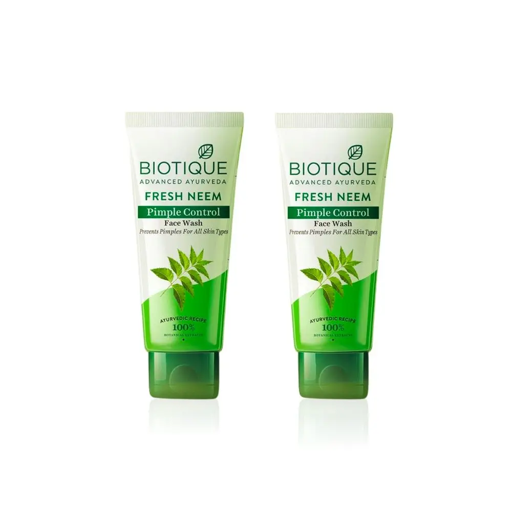 Biotique Fresh Neem Pimple Control Face Wash (150 ml) - Pack of 2