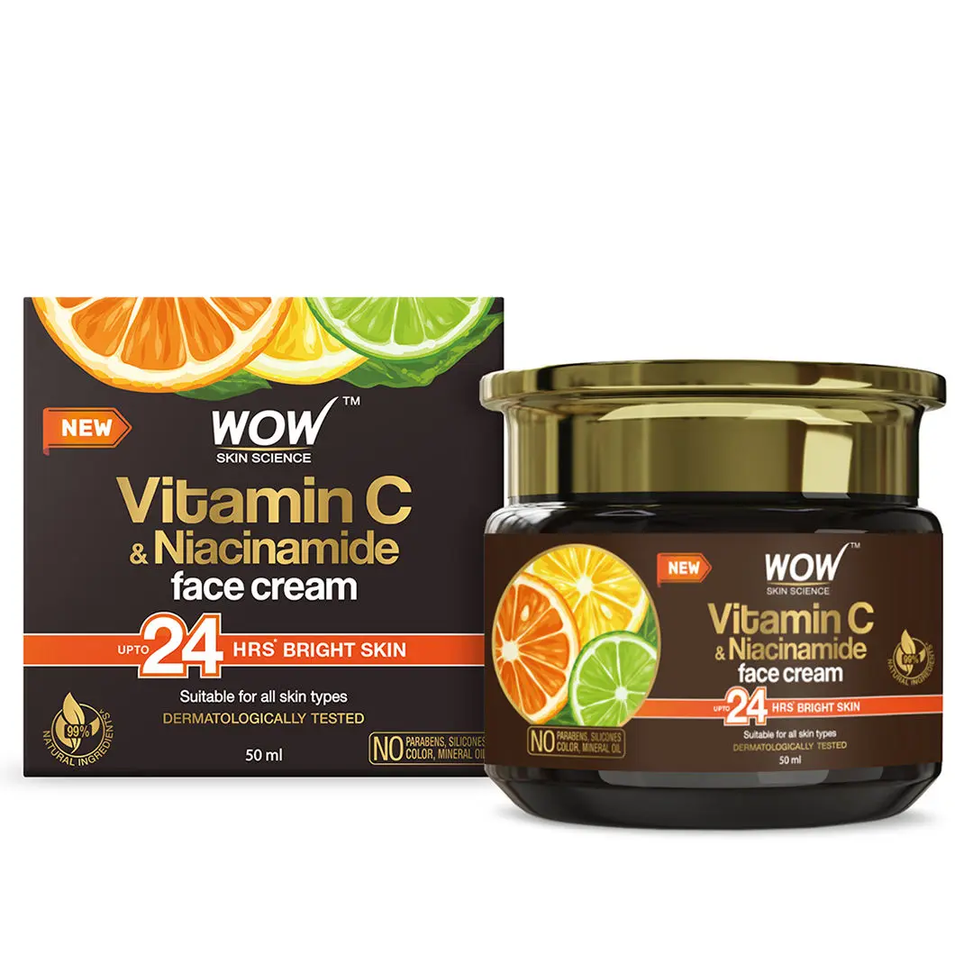 WOW Skin Science Vitamin C Cream for Skin  - Brightening . No Parabens, Silicones, Color, Mineral Oil & Synthetic Fragrance - 50mL