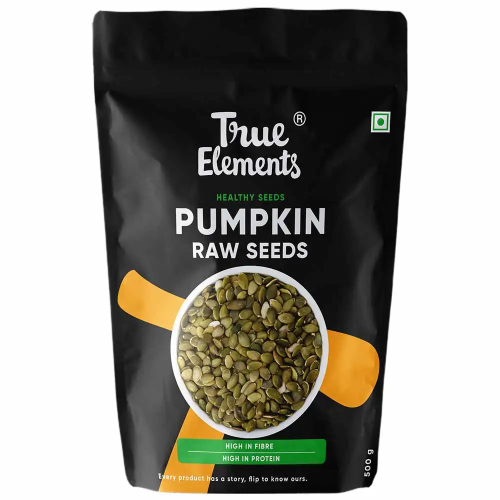 True Elements Pumpkin Raw Seeds,  Unflavoured  0.5 kg