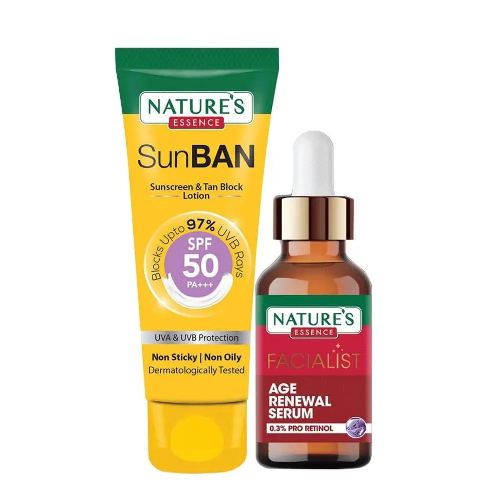 Nature Essence Anti Ageing Combo - Age Renewal Serum + Sunscreen