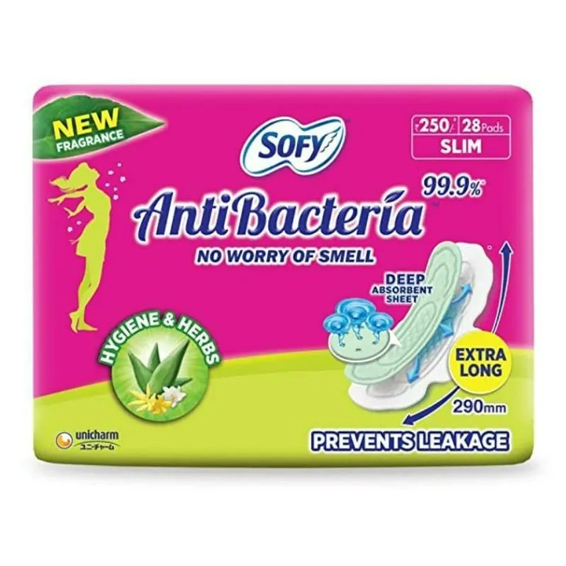 Sofy Anti-Bacteria Extra Long Sanitary Pads - Pack of 28