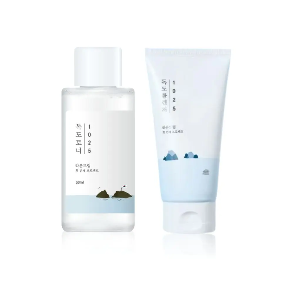 Round Lab - Mini Cleanser & Toner Combo | Dokdo Toner (50ml) and Dokdo Cleanser (40ml)