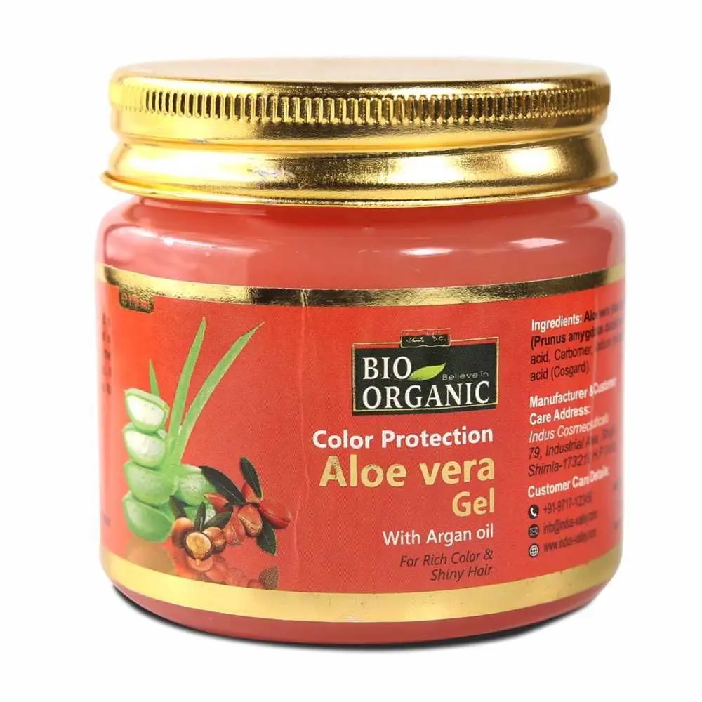 Indus valley Bio organic color protection Aloe vera gel with argan oil (175 ml)