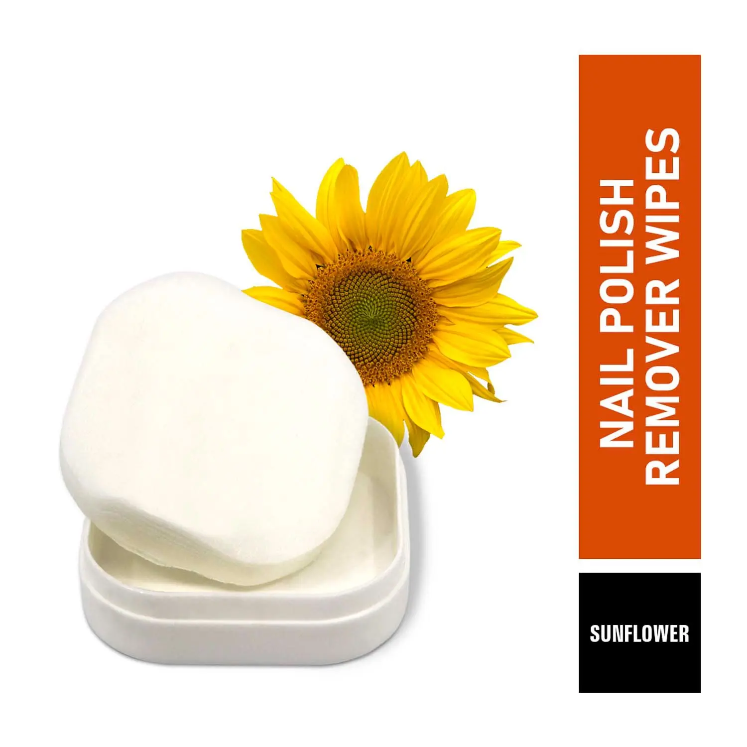 Half N Half Nail Polish Remover Wipes, Sunflower (30Wipes )