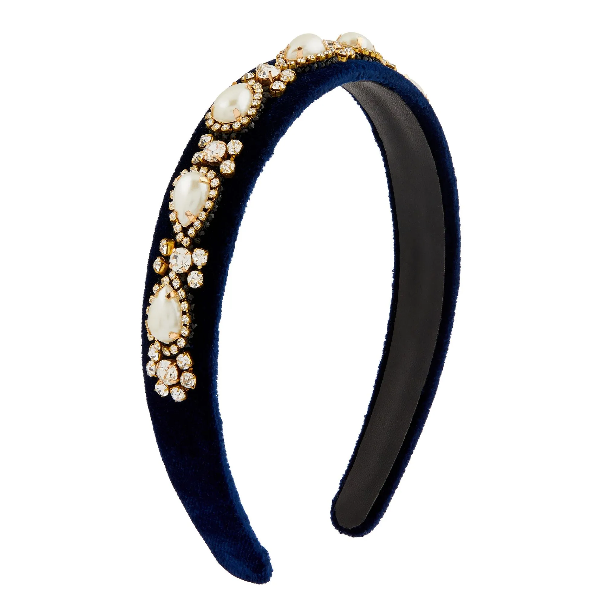 Accessorize London Heritage Pearl Embellished Wide Alice Hair Band