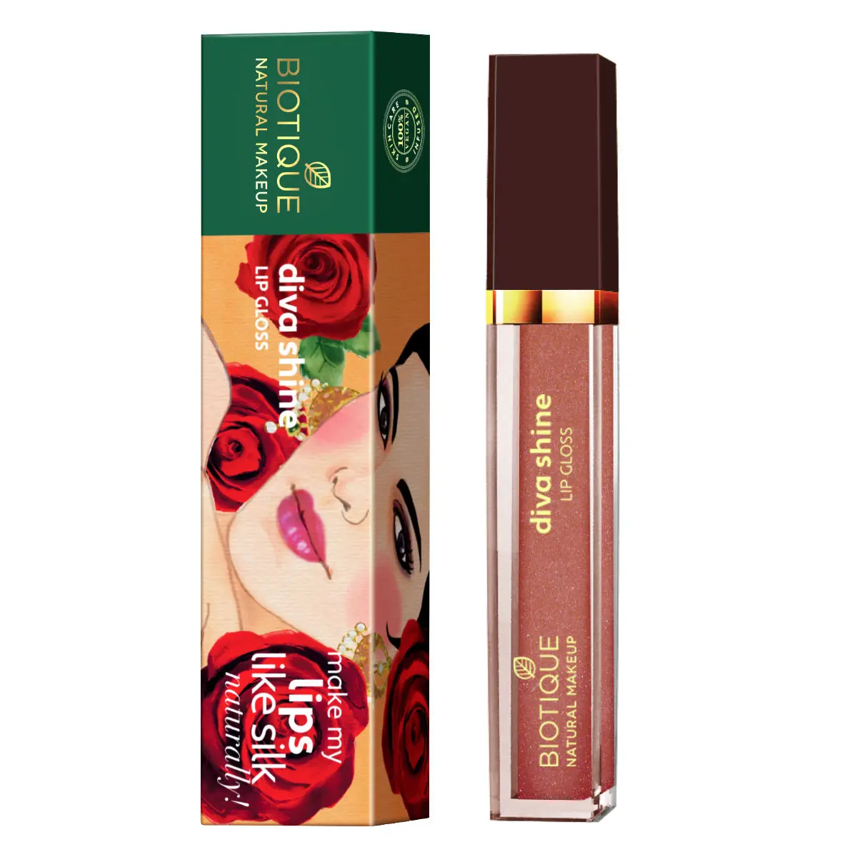 Biotique Natural Makeup Diva Shine Lip Gloss (Naughty Nude)(3 ml)