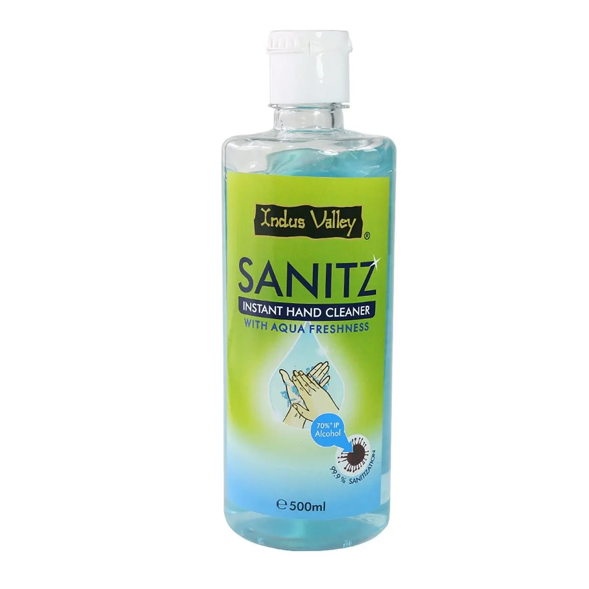 Indus Valley instant hand cleaner sanitizer with aqua freshness- (500 ml)