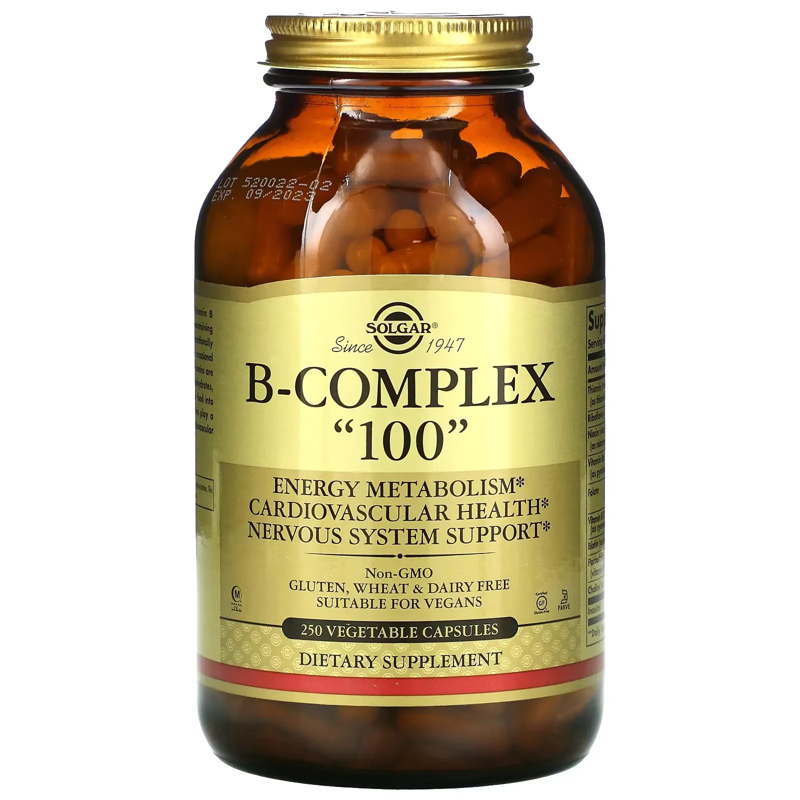 B-Complex "100", 250 Vegetable Capsules