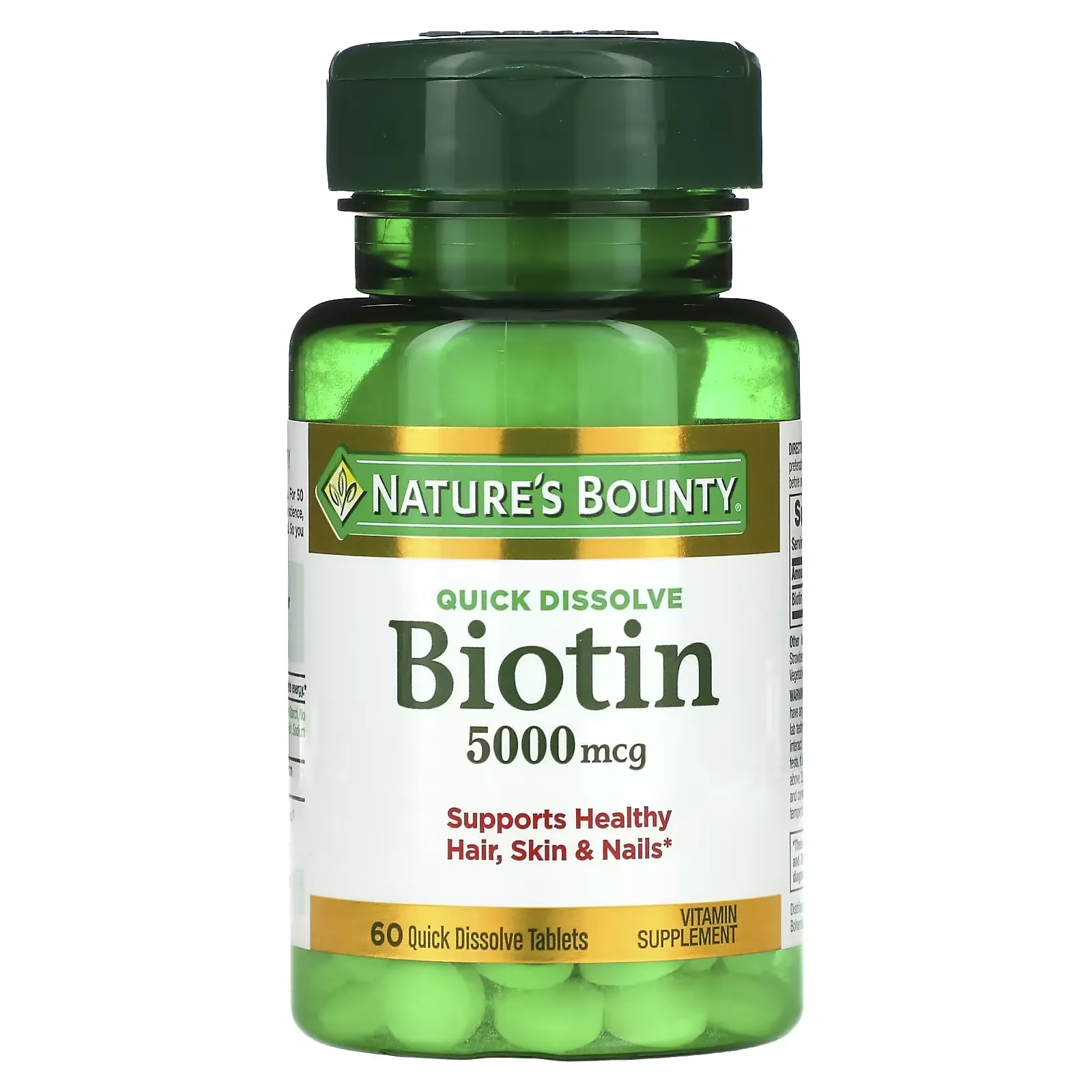 Biotin, 5,000 mcg, 60 Quick Dissolve Tablets