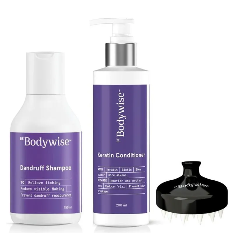 Be Bodywise Dandruff Control Kit (Massager + ADS + Conditioner)(3 Piece)