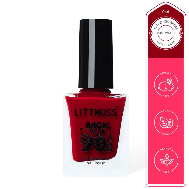 Littmuss Nail Polish Back To The 90'S Hi-Shine Gloss Nail Paint - Rosewood Red - 046