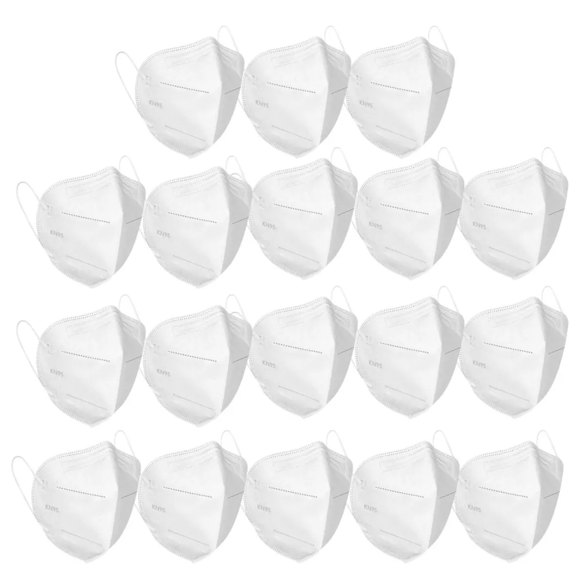 OOMPH Pack Of 18 Kn95/n95 Anti-pollution Reusable 5-layer Mask (white )