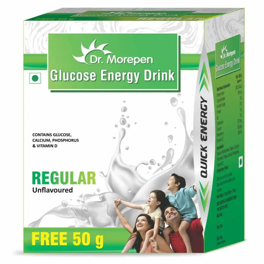 Dr. Morepen Glucose Energy Drink,  125 g  Regular